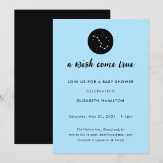 A Wish Come True Big Dipper Baby Shower Invitation