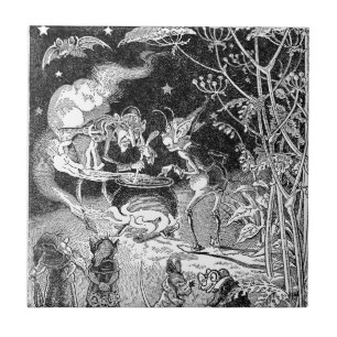 A Witch Brews for Forest Friends Ceramic Tile