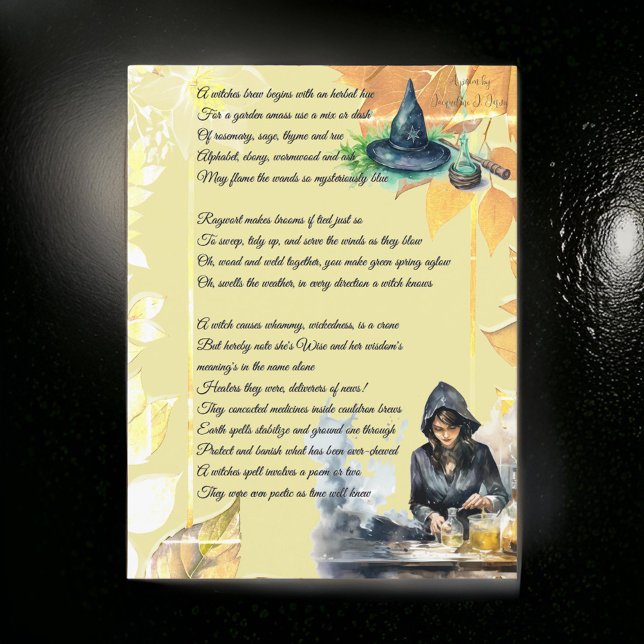 A Witch's Poem Postcard (Creator Uploaded)