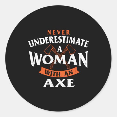 A With An Axe Axe Throwing Chet Lumberjack Classic Round Sticker