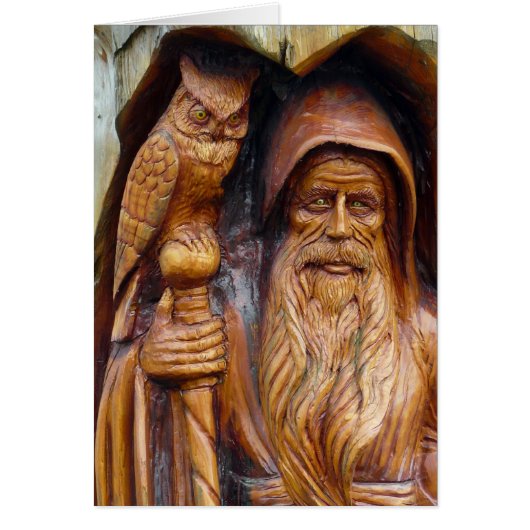 A Wizard and Owl Emerge From Cavern Cards (Front)