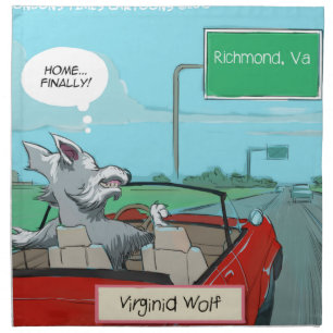 A Wolf From Virginia Funny Cloth Napkin