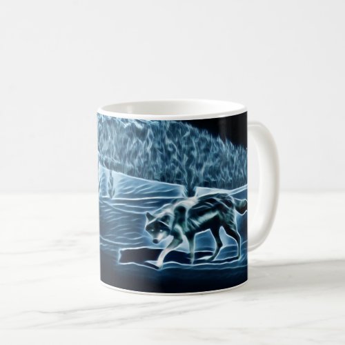 A Wolf On Snow Coffee Mug