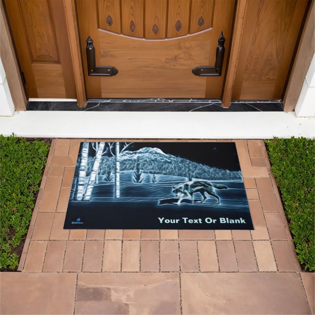 A Wolf On Snow Doormat (Outdoor)