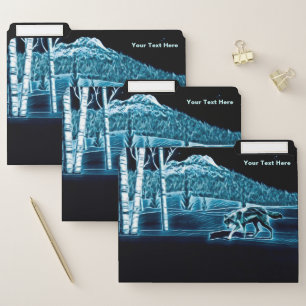 A Wolf On Snow File Folder