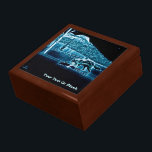 A Wolf On Snow Gift Box<br><div class="desc">A lone wolf (Canis lupus) traverses a snowy landscape in this simple, dark, stylized image. Moonlight reflects off the snow and birch trees. Add your own text.</div>