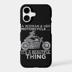 A Woman And Her Motorcycle Art Gift For Bikers iPhone 17 Case