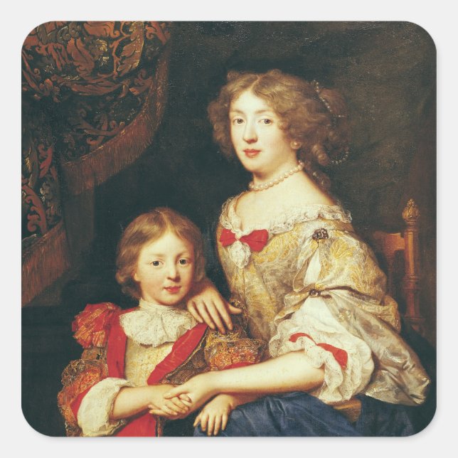 A Woman and her Son Square Sticker (Front)