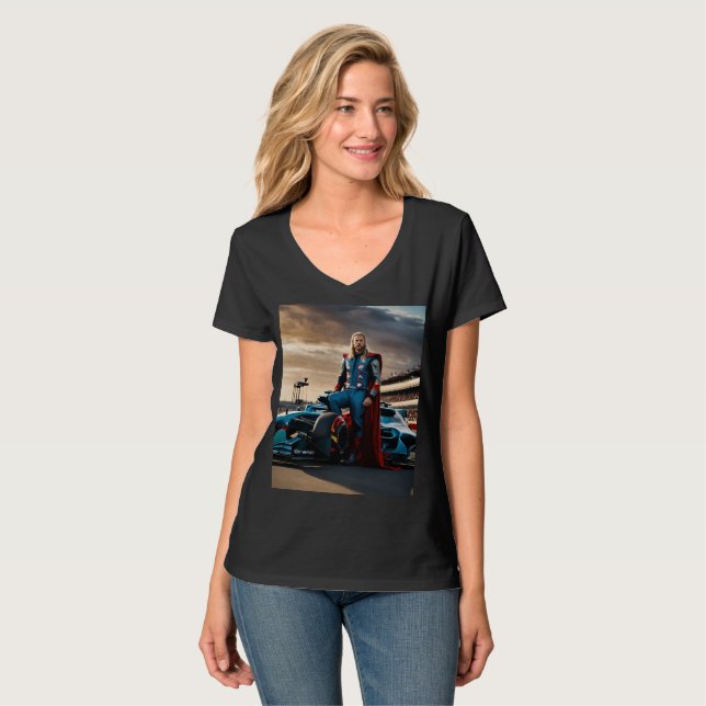 A woman and T-shirt (Front Full)
