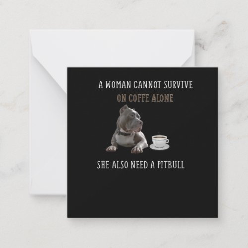 a woman cannot survive note card
