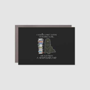 A Woman Cannot Survive Reading Alone Newfoundland Car Magnet