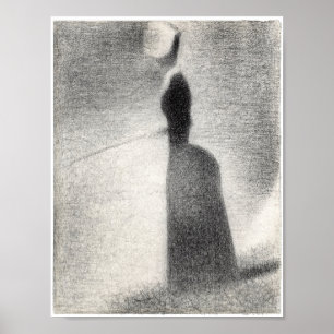 A Woman Fishing (1884) by Georges Seurat. Poster