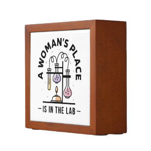A Woman’s Place Is in the Lab – STEM Art Desk Organizer