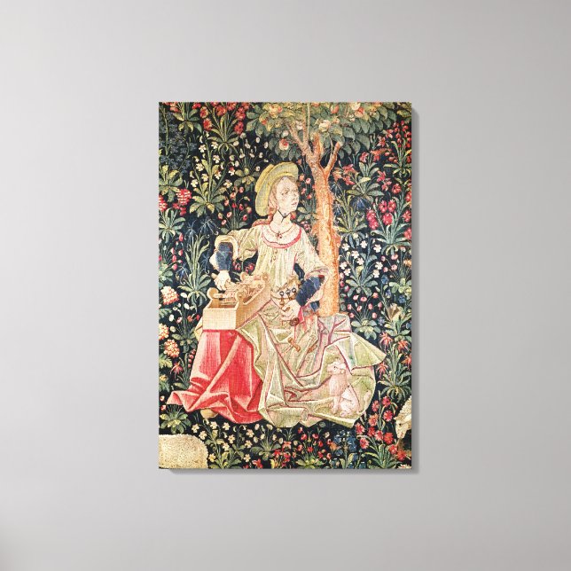 A Woman Spinning Canvas Print (Front)