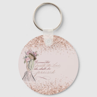 A Woman That Feareth the Lord Proverbs 31 Gel Mou Keychain