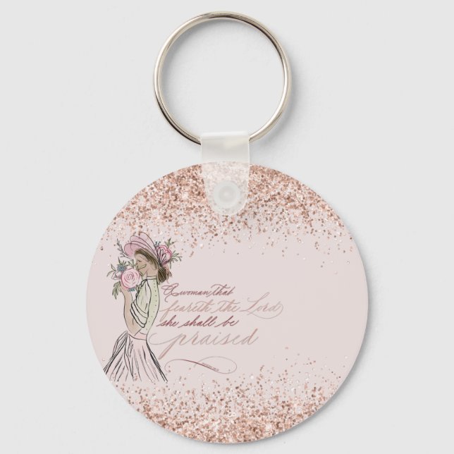 A Woman That Feareth the Lord Proverbs 31  Gel Mou Keychain (Front)