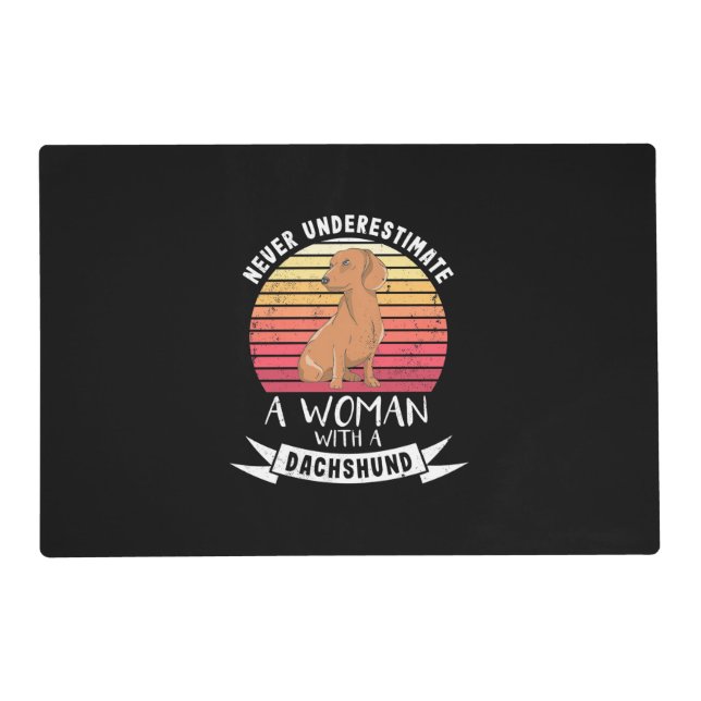 A Woman With A Dachshund Placemat (Front)