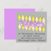 A Womans Beauty message poem feature               (Front/Back)
