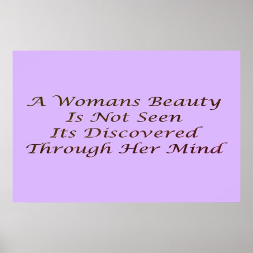 A Womans Beauty message poem feature      Banner Poster