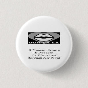 A Womans Beauty message poem feature Button