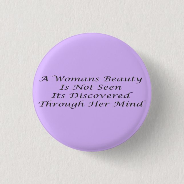 A Womans Beauty message poem feature    Compact Mi Button (Front)