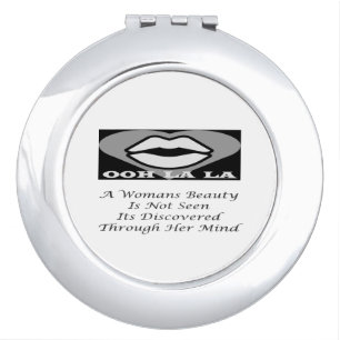 A Womans Beauty message poem feature Compact Mirror