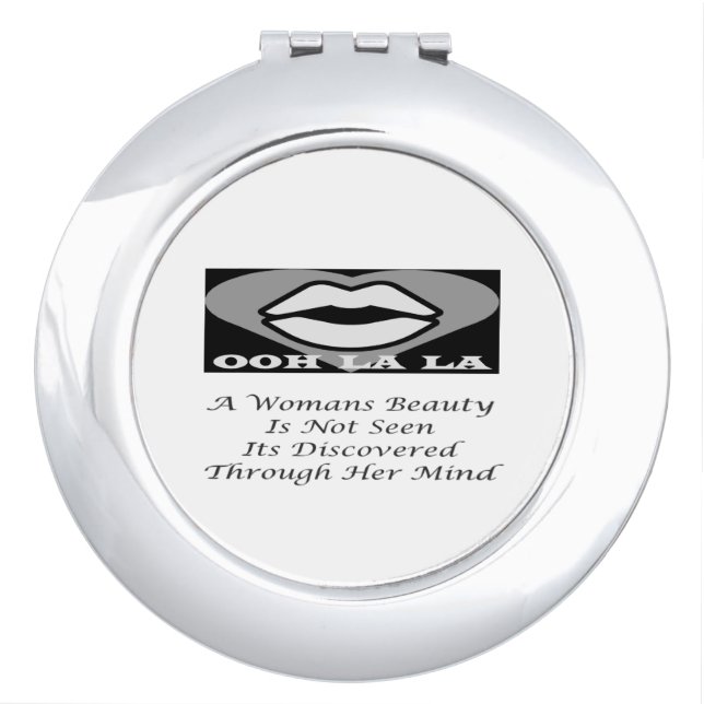 A Womans Beauty message poem feature               Compact Mirror (Front)