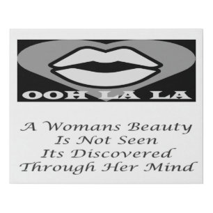 A Womans Beauty message poem feature Faux Canvas Print