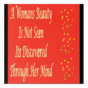 A Womans Beauty message poem feature inspire Acrylic Print