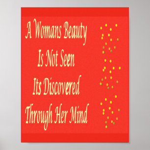 A Womans Beauty message poem feature inspire Poster
