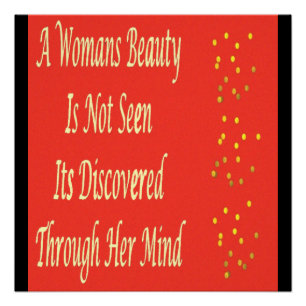 A Womans Beauty message poem feature inspire Poster