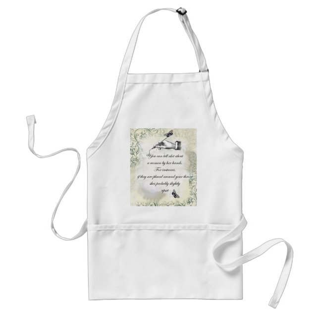 “A womans hands” Quote Adult Apron (Front)