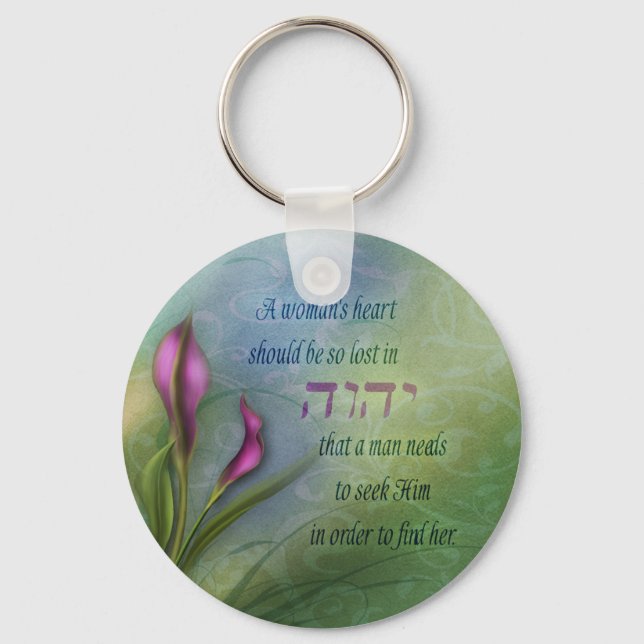 A Womans Heart - Calla Lily Keychain (Front)