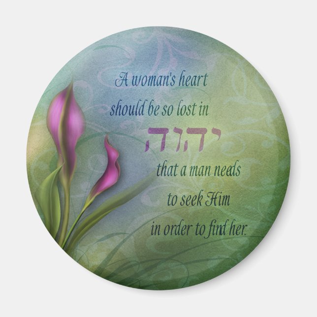 A Womans Heart - Calla Lily Magnet (Front)