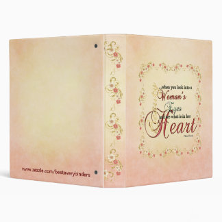 A Womans Heart Mini Floral Avery Binder