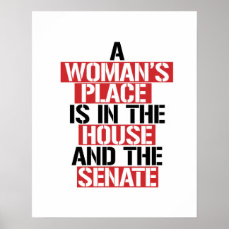 A woman's place is in the house and the senate poster