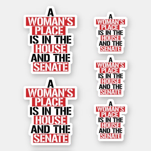 A womans place is in the house and the senate sticker