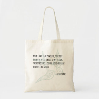 A Woman's Strength - Audre Lorde quote tote Bag