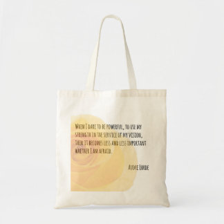 A Woman's Strength - Audre Lorde quote tote Bag