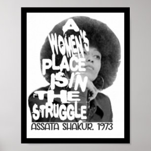 A Women's Place- Ata Shakur Sticker Poster
