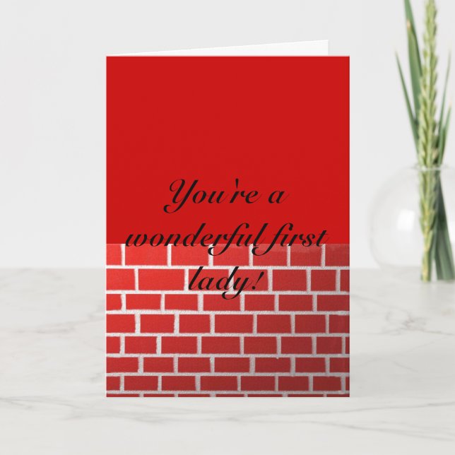 A wonderful first lady thank you card (Front)