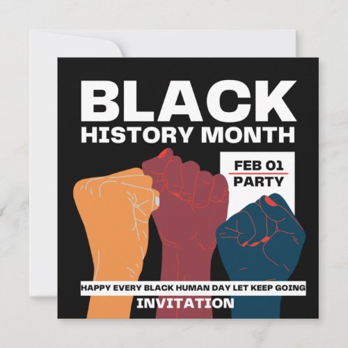 A Wonderful History BHM Party  Invitation