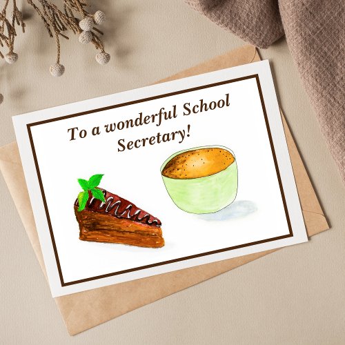  A Wonderful School Secretary  Holiday Card