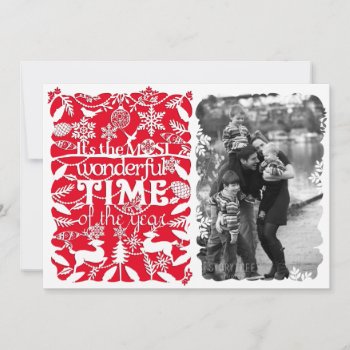 A Wonderful Time Of The Year Holiday Card by thepapershoppe at Zazzle
