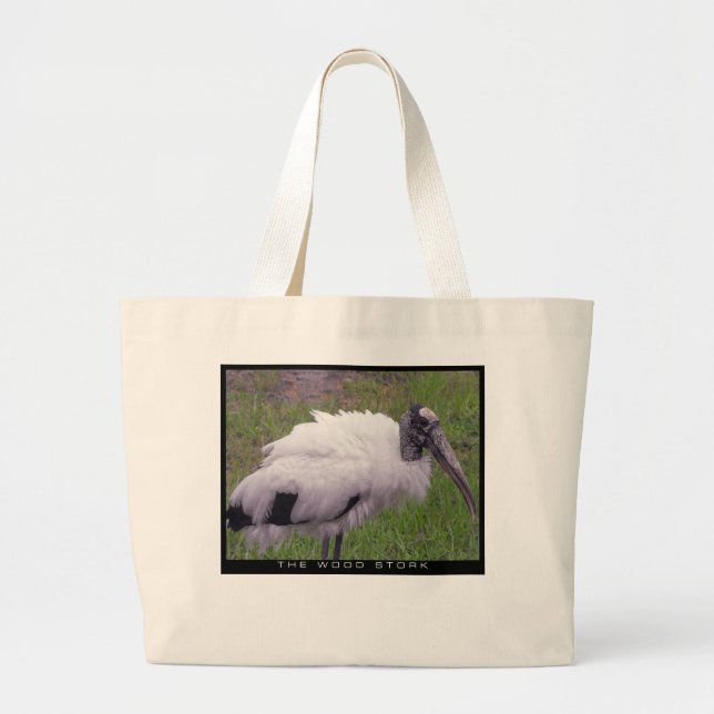 A Wood Stork Large Tote Bag (Front)