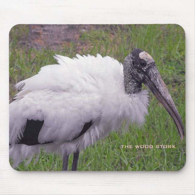 A Wood Stork Mouse Pad (Front)