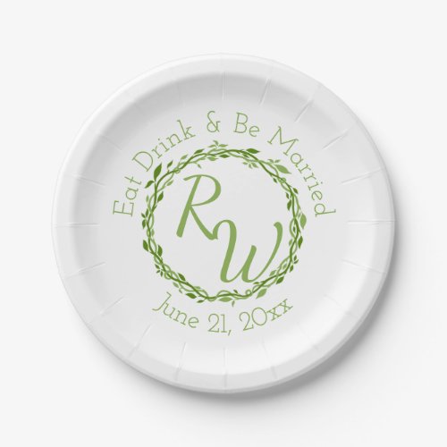 A Woodsy Elegance  Wedding Vine Garden Picnic Paper Plates