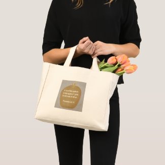 A word fitly spoken, gold apple tote bags