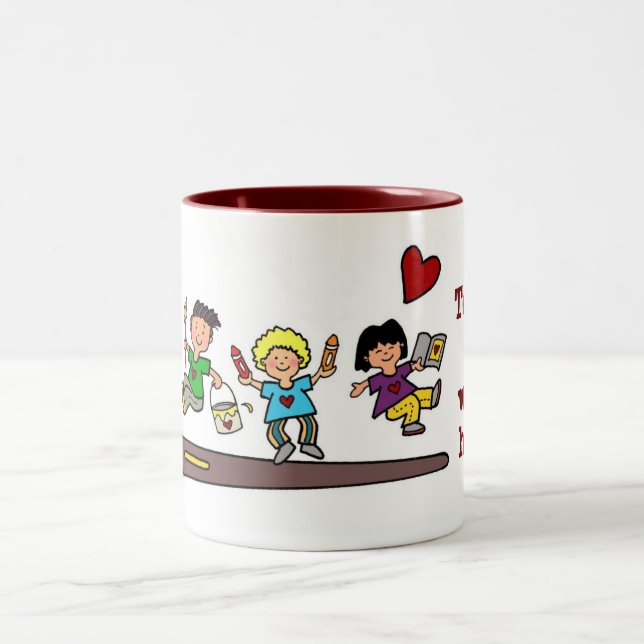 A Work of HeART Two-Tone Coffee Mug (Center)