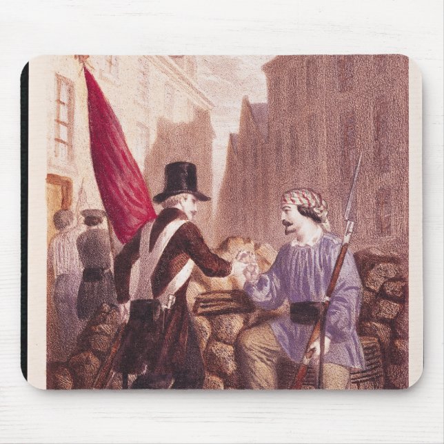 A Worker Sharing his Bread with a Student Mouse Pad (Front)